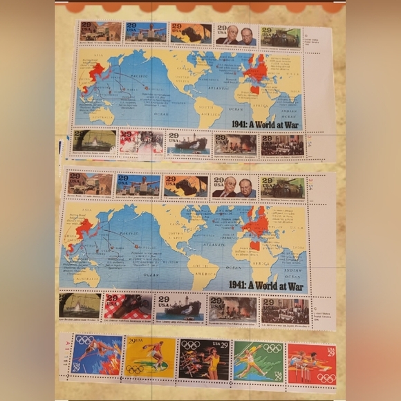 VINTAGE 1980'S/90'S U.S. COMMEMORATIVE COLLECTOR'S STAMPS ~ VARIOUS STAMPS "MNH" - Picture 7 of 8